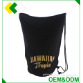 2016 Custom logo wholesale cotton canvas round bottom drawstring bag